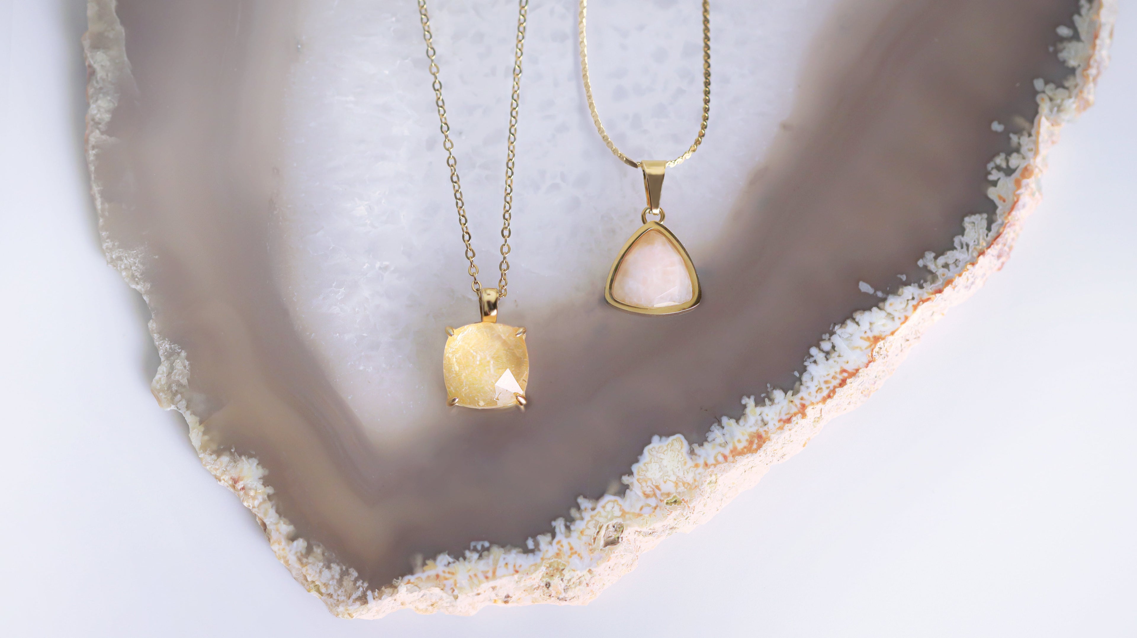 Gold Plated Gemstone Necklaces