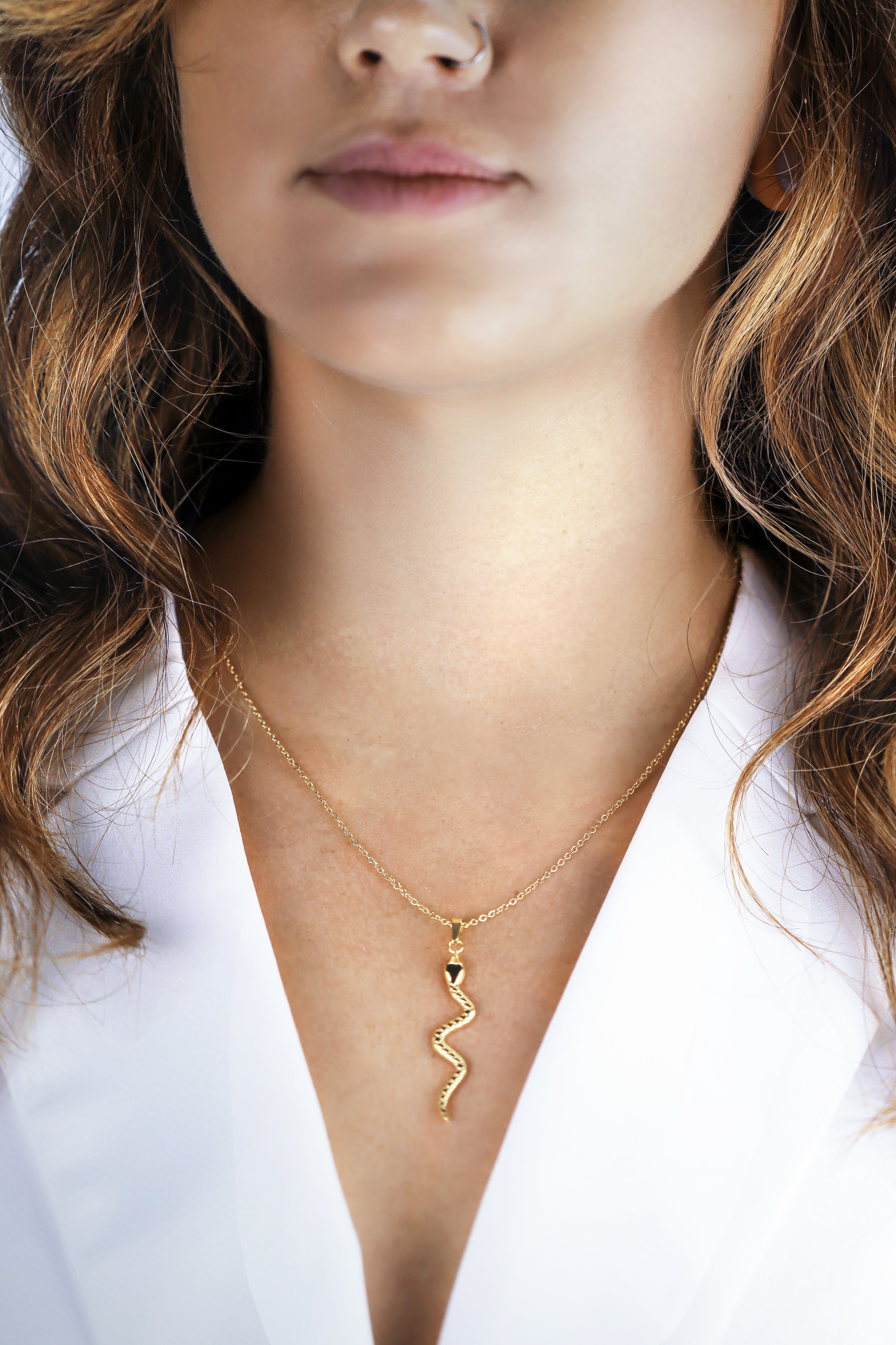 gold snake necklace